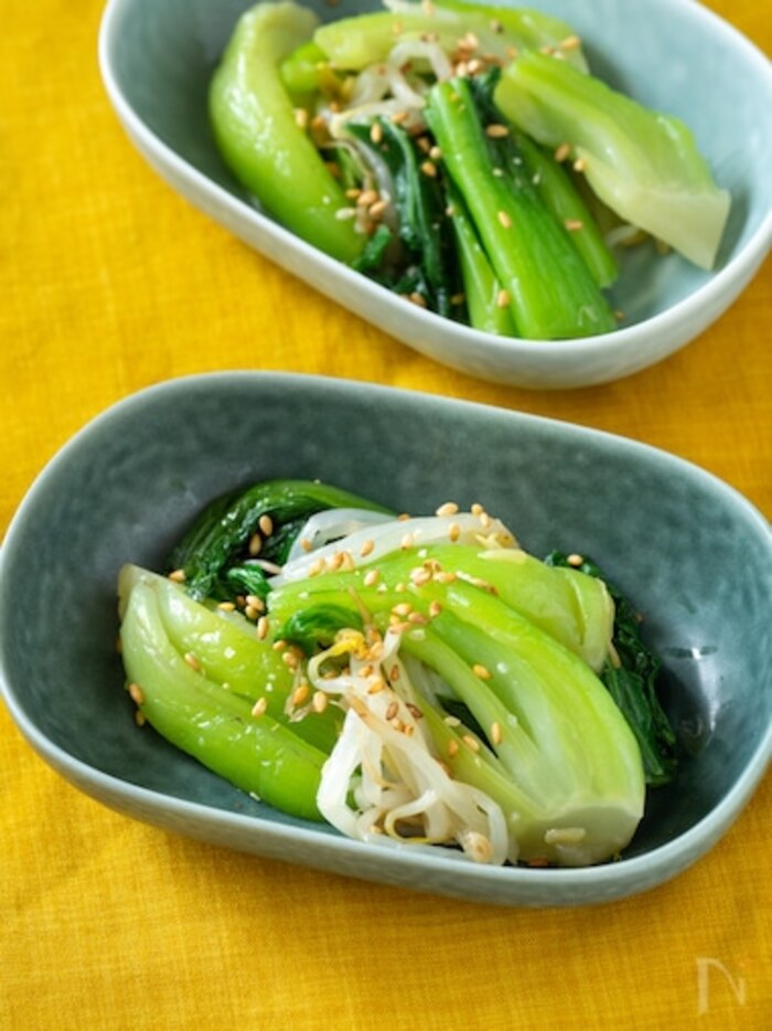 チンゲン菜とハムの中華あえ