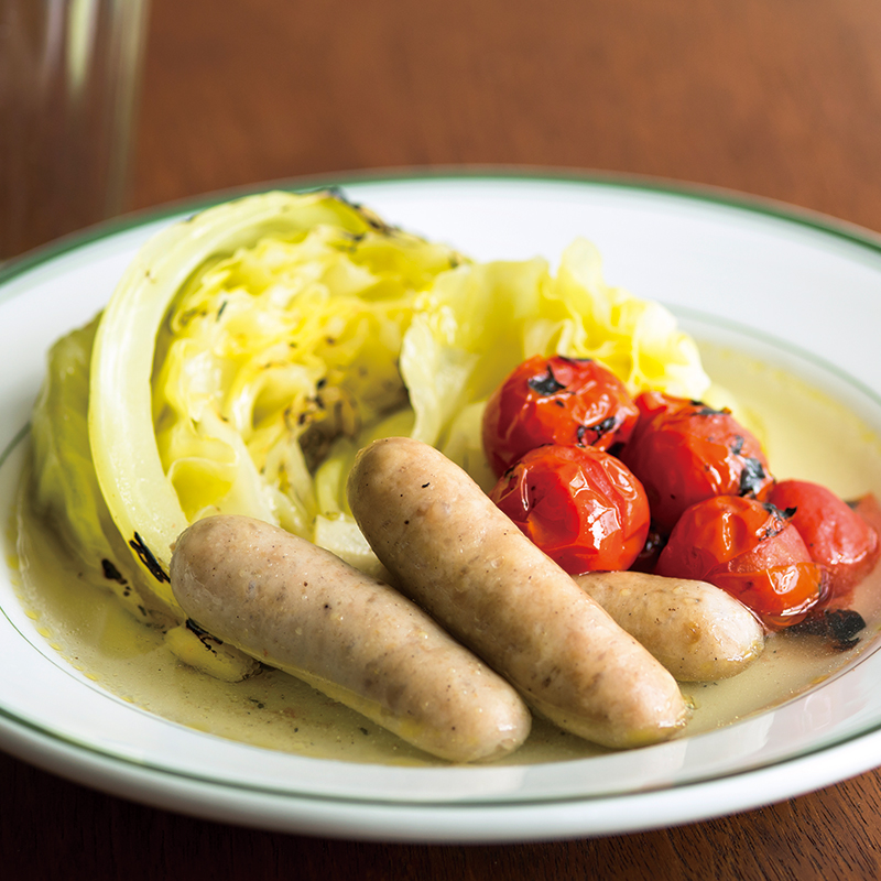 キャンプ飯 キャベツとソーセージのみそバター煮コールマンColeman