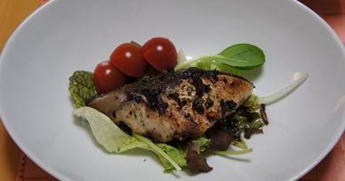 ブリの塩焼きレモンオイルソース