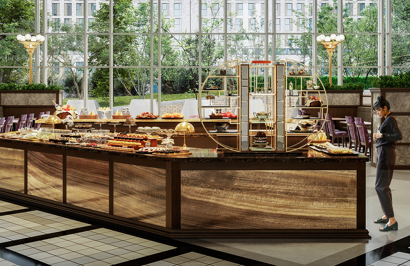 ホテルの高級料理がオーダー式ビュッフェで食べ放題！美味しくてお腹がいっぱいになって満足感が高すぎます！ 梅田 「ビュッフェ＆カフェレストランナイト＆デイ」Mのランチ