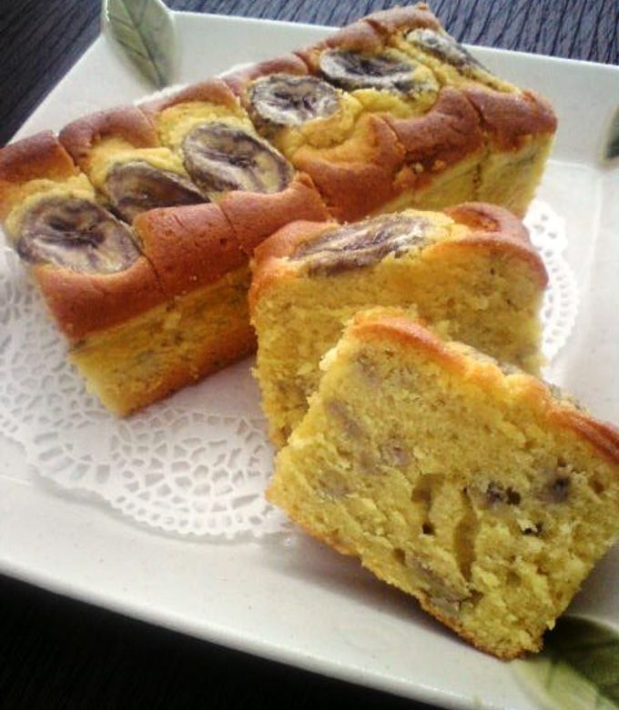 簡単♪しっとりふわふわのバナナケーキ🍌