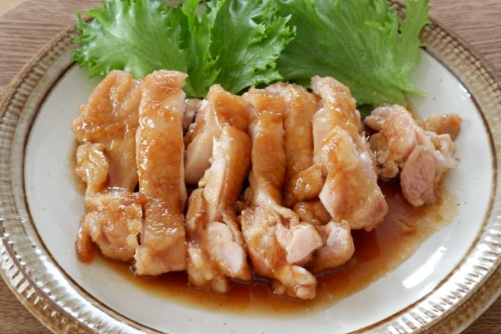 鶏もも肉のかんたん酢の照り焼き