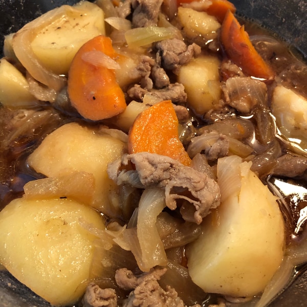 めんつゆを使って♪ 簡単肉じゃが