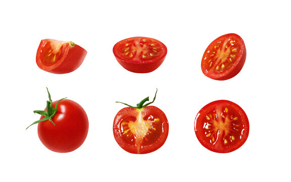 かわいいミニトマトのキャラクターのイラスト無料のフリー素材 イラストエイト