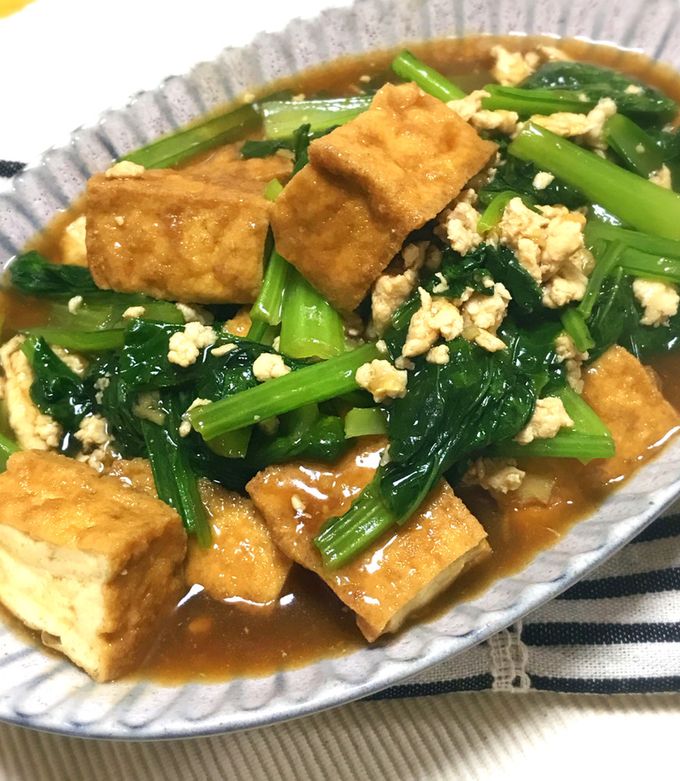 厚揚げのそぼろあん