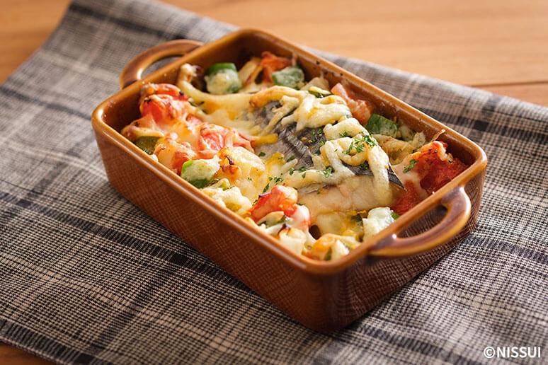 塩さばとじゃがいものガーリック炒め