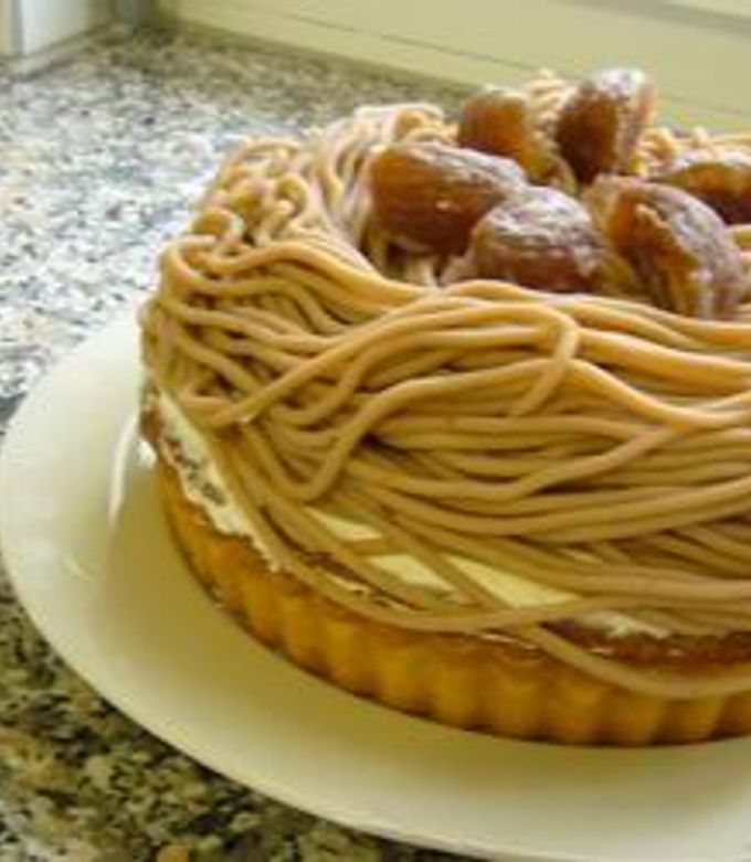 甘露煮でミニモンブランタルト