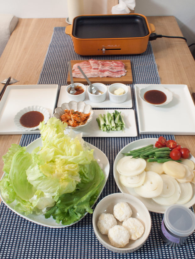 献立 サムギョプサルと、ナムルでつかの間の肉を楽しむコース！ : るぅのおいしいうちごはん Powered by ライブドアブログ