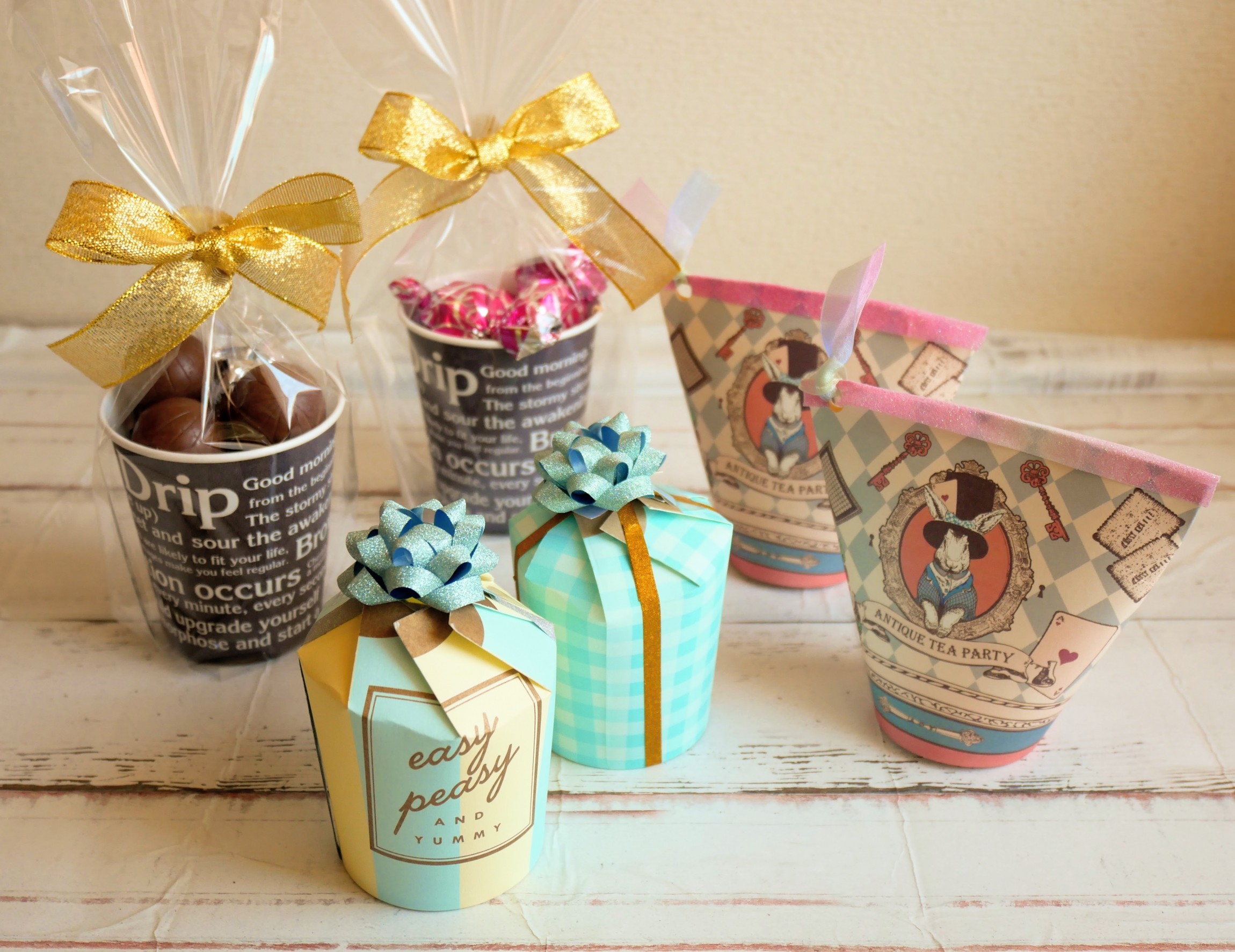 安くて簡単！4種類の透明袋ラッピングアイデア おしゃれ お土産やお菓子の梱包に - YouTube