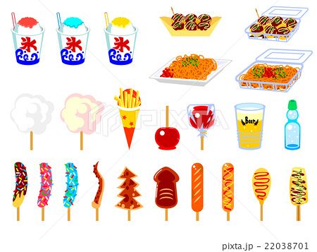 イカ焼きのイラスト 祭り- イラストくん