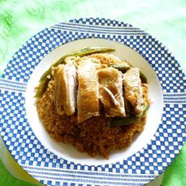 3合炊き炊飯器で！ 炊飯器でタンドリーチキンピラフ