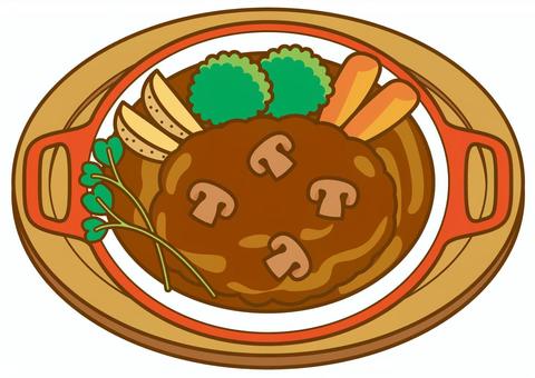 煮込みハンバーグイラスト - No: 889754無料イラスト・フリー素材なら「イラストAC」
