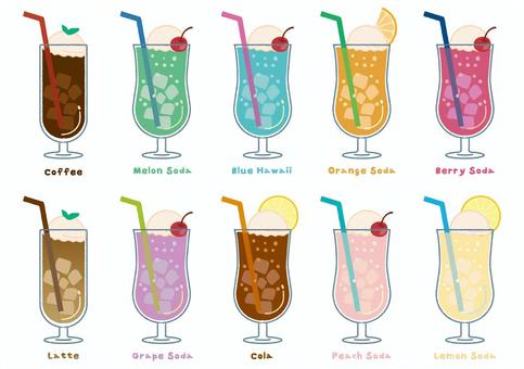 メロンソーダとメロンクリームソーダ 手描き水彩イラスト素材のイラスト素材FYI07986430ストックフォトの QleanMarket キュリンマーケット