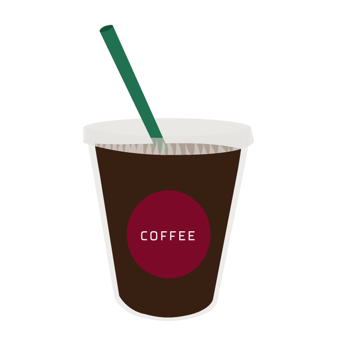 春のテイクアウトコーヒー：イラスト無料