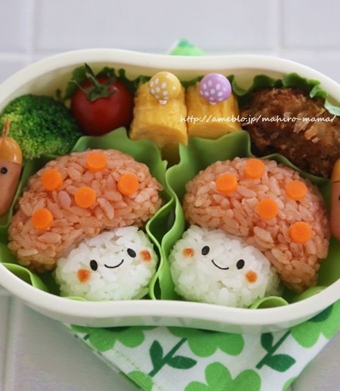 島 うちなー しょくざいでごはん：沖縄を笑顔にするキャラ弁：秋キャラ弁まとめ♪運動会大箱弁当・きのこ・くり・どんぐり・ハロウィン - 沖縄料理レシピならおきレシ