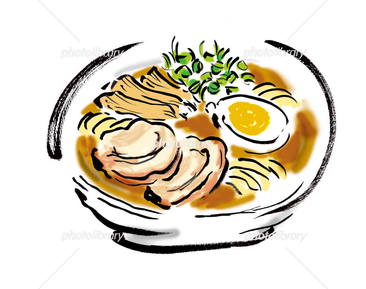 とんこつラーメンの線画イラスト イラスト素材6741336- フォトライブラリ