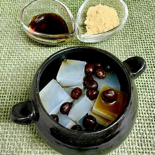 やわらか♡豆乳ミカン寒天