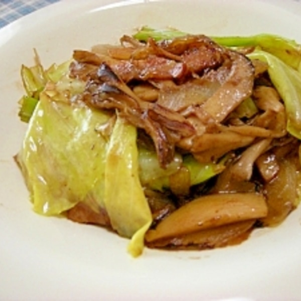 春らしく♪キャベツときのこの洋風炒め☆