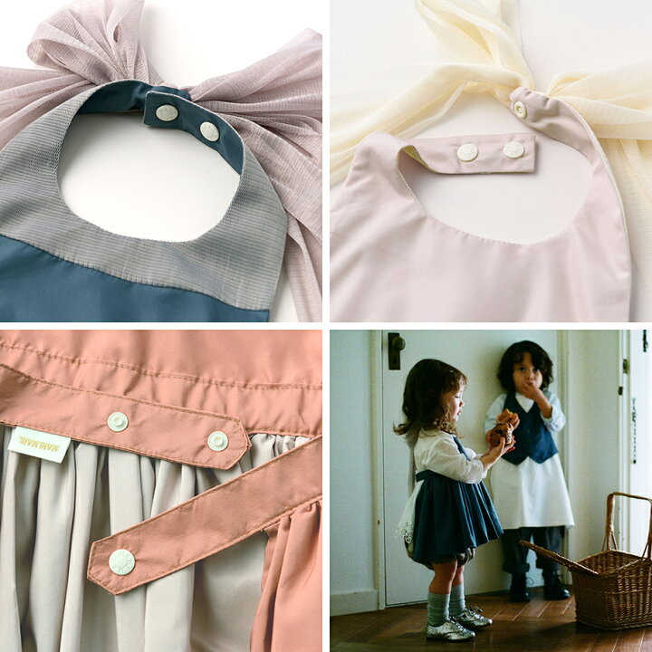 MARLMARL マールマール スタイ ＆ エプロン セット 出産祝い ブランド 服 ベビー服 マールマール 女の子 スタイセット 3か月 10か月二人目 三人目 よだれかけ -ギフト専門店 THE WOW - プレゼント＆ギフトのギフトモール
