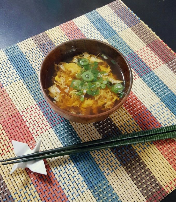 ゴマが香る！和風とろとろ卵スープ