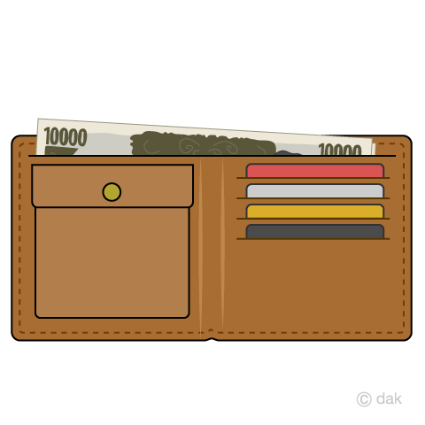 財布1イラストレイン🚂 - イラスト無料素材