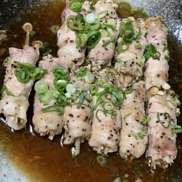 貧乏ズボラ飯豚肉もやしえのきレンジ