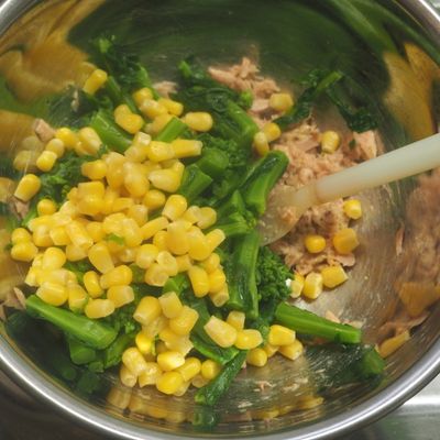 菜の花のマスタードマヨ和えクラシル