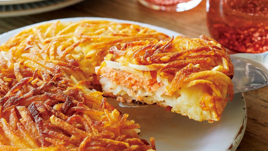 お酒にぴったり♪ じゃがいもとハムのガレット