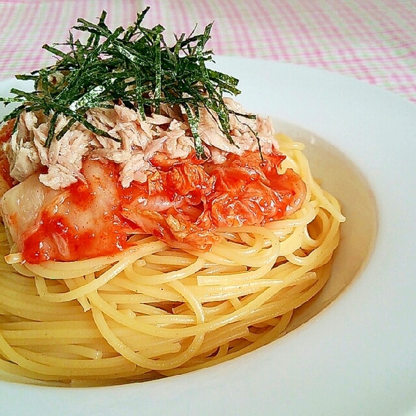 包丁不要！ キムチとツナのクリームパスタ🔥クラシル