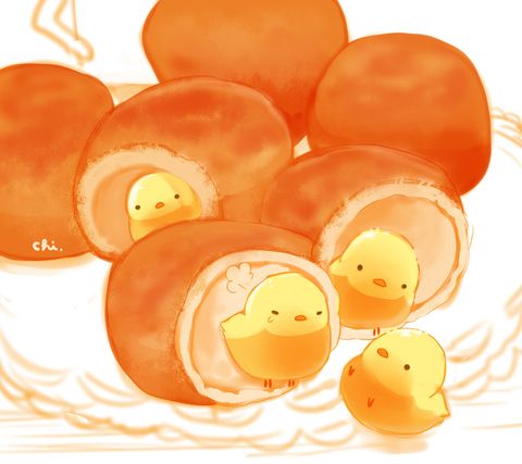 ピザを必死にガムシャラに食べるぴよがおったあ ﻿ ひよこ人間ぴよ ＃食べ物ピザイラストイラストレーターアートillustrationillustdrawingひよこ鳥ゆるキャラ好きと繋がりたいぴょろりんちょ絵描き好き絵描き好きさんと繋がりたい