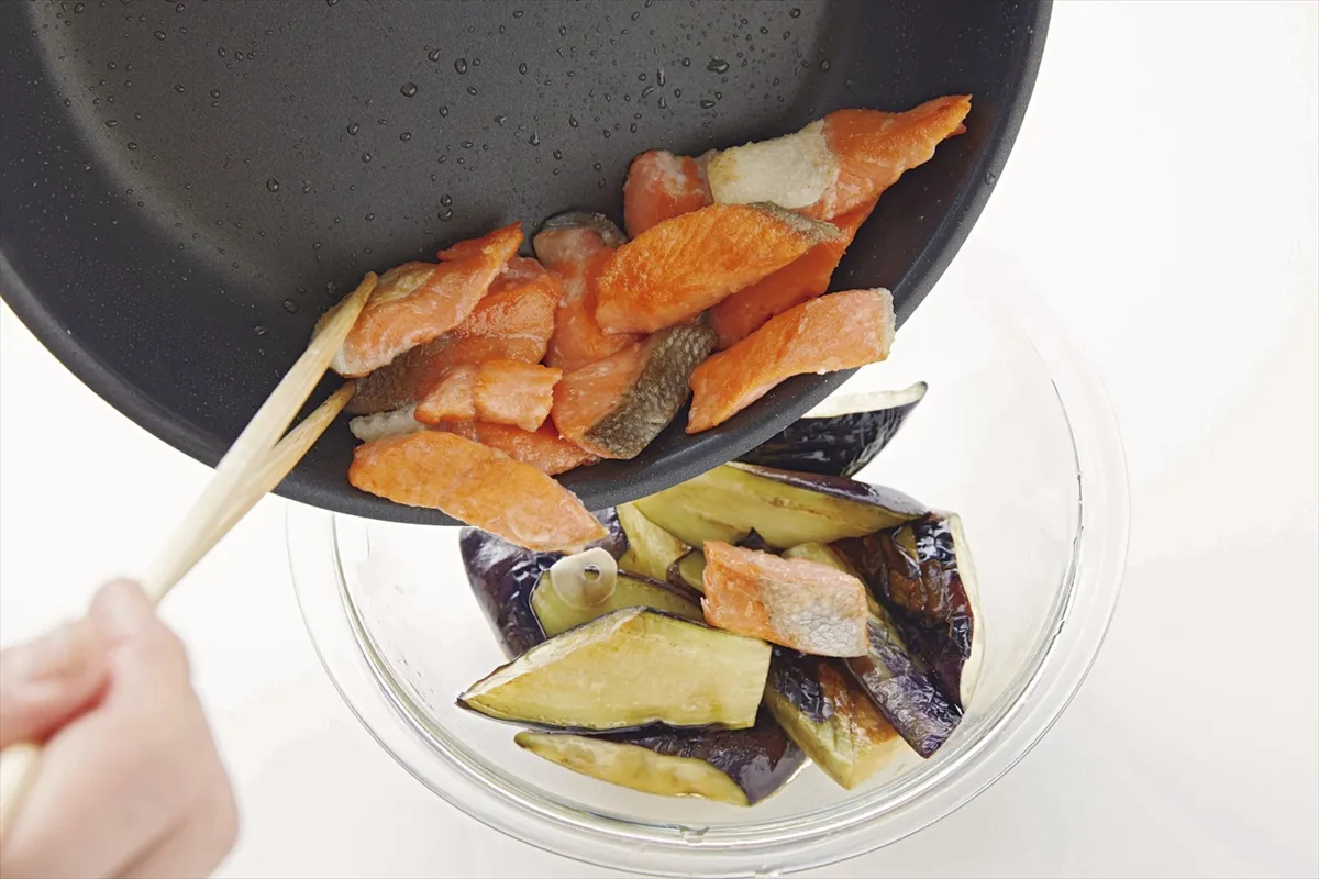 油吸いすぎ防止☆レンジで茄子の下処理