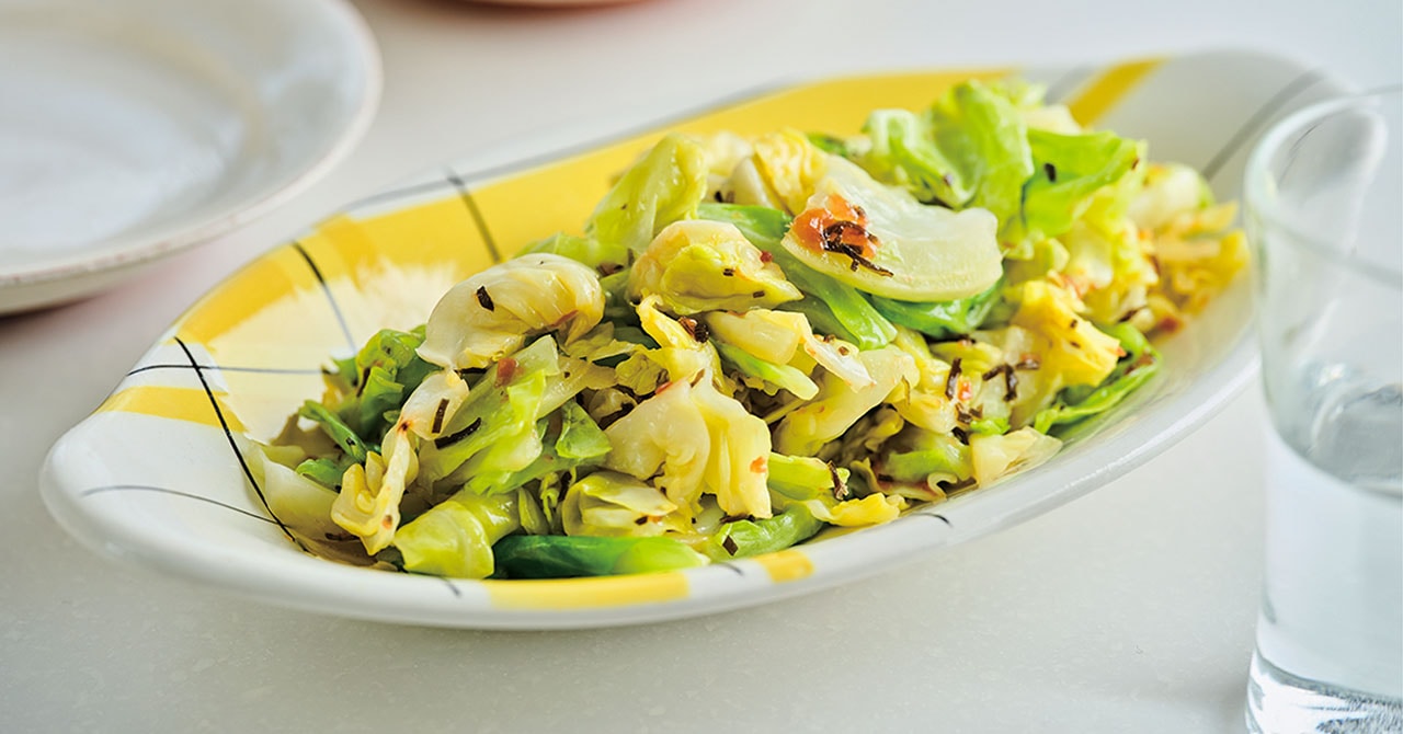 豚バラ肉とキャベツの粒マスタード炒め