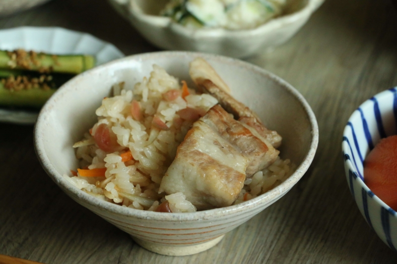 カリカリじゃこと梅の混ぜご飯