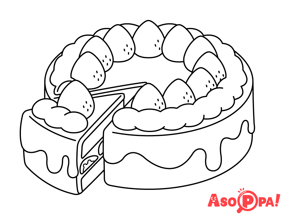 ぬりえ食べ物・飲み物のぬりえ 幼児教材・知育プリントちびむすドリル 幼児の学習素材館