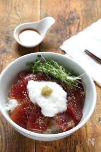「まぐろと納豆のごちそう丼」の献立