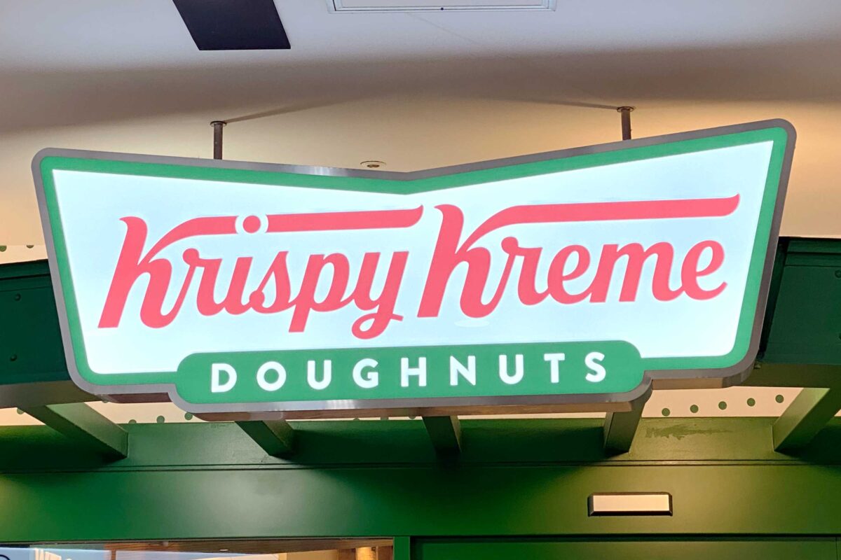 レディースユーズド クリスピークリームドーナツ ロゴ Tシャツ ホワイト