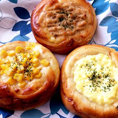 ホームベーカリー菓子パン・惣菜パン 基本パンレシピ 生地コースで作る形成パン