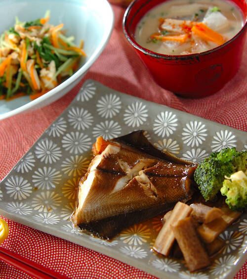 カレイの煮付けの献立 : 美味しいごはん