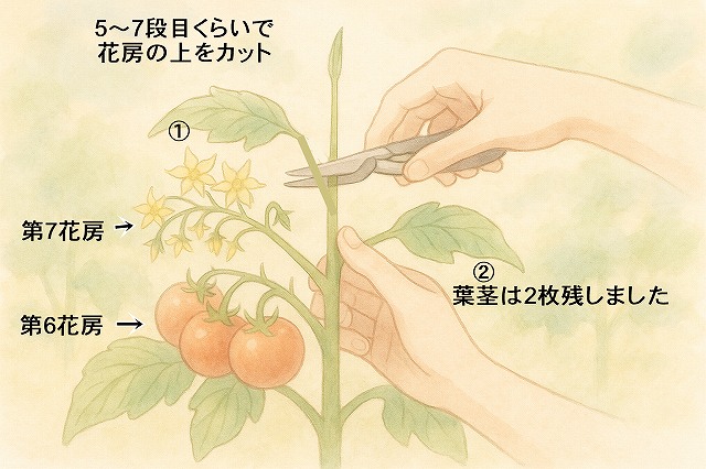 とまとの整枝、連続摘芯栽培 : スーの家の自然栽培で家庭菜園12ヶ月