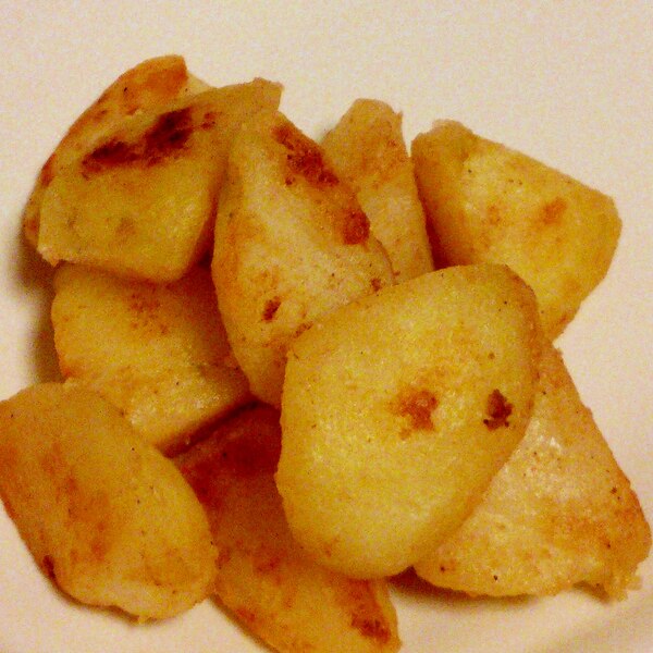 レシピ から揚げ粉を使ってカリカリ衣のフライドポテトを作るたかはらのメモ帳