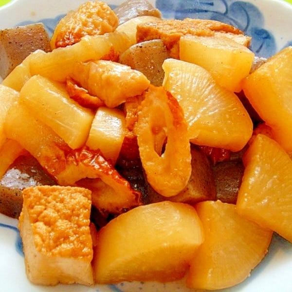 めんつゆでラクラク♪味しみ♪『大根とこんにゃくのおかか煮』