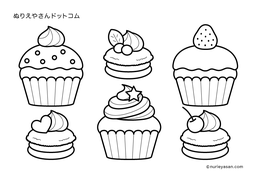 無料ダウンロード ケーキのぬりえいちごドリル