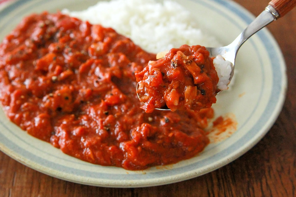 無水♡トマトキーマカレー作り置き 冷凍保存 レンジ