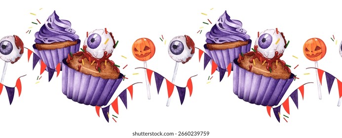 ハロウィンのスイーツ、お菓子のイラスト素材セット。 ベクターイラスト。223621148- イメージマート