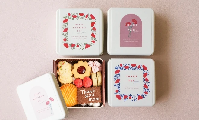 Candy缶 スクエア ストロベリーレッド1個ラッピング,容器・ケース,缶通販 富澤商店