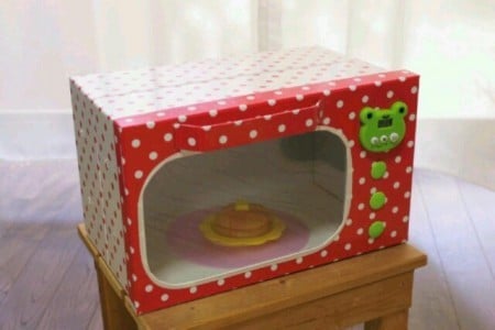ダンボール箱でままごとをしよう！手作りのキッチン、冷蔵庫、洗濯機