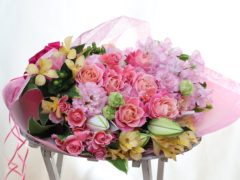 リボンスタンド花 不織布ウエディングフラワー・花・フラワーギフトティーエムフローラ