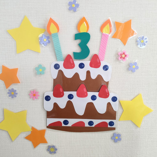 誕生日ケーキ 壁面飾り