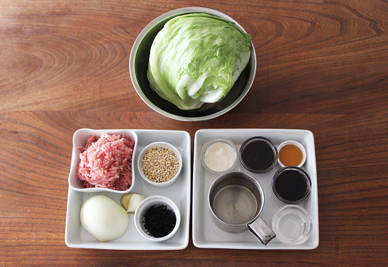 肉そぼろレタス包み