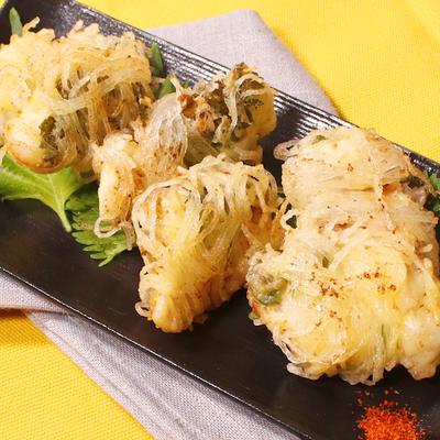 旬の魚を変わり衣で！ さわらの春雨衣揚げ